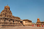 The great Chola temples of Tamil Nadu - The Brihadishwara Temple of Thanjavur. Subrahmanya Shrine in the northwest corner of the temple courtyard. 